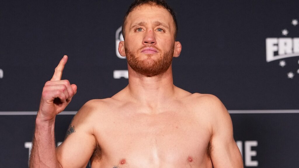 Justin Gaethje at UFC at the White House official weigh-in